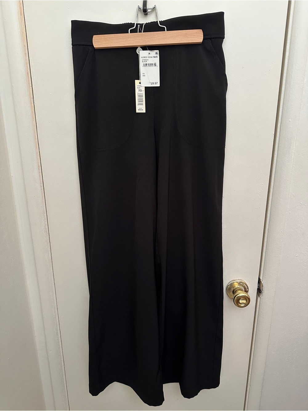 Max Studio Black Wide-Leg Pull-On Trousers NWT